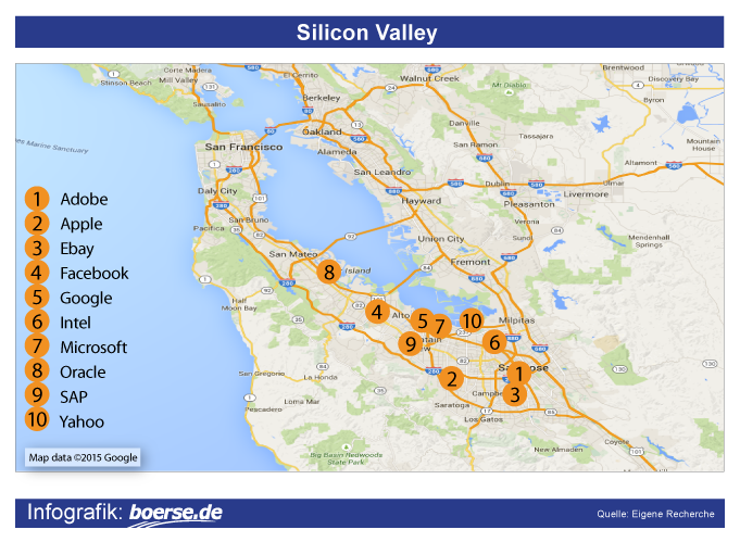 Silicon Valley Karte | Karte