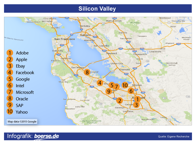 Карта силиконовой долины - 84 фото
