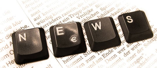 News zusammengesetzt aus Tastaturtasten