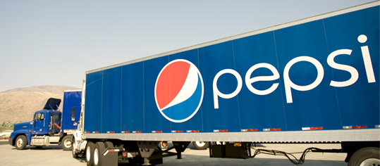 Ein Lastwagen von Pepsico