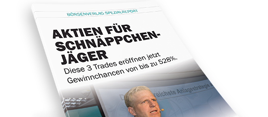Neu: Sonderreport „Aktien für Schnäppchenjäger: Gewinnchancen von bis zu 528%!“