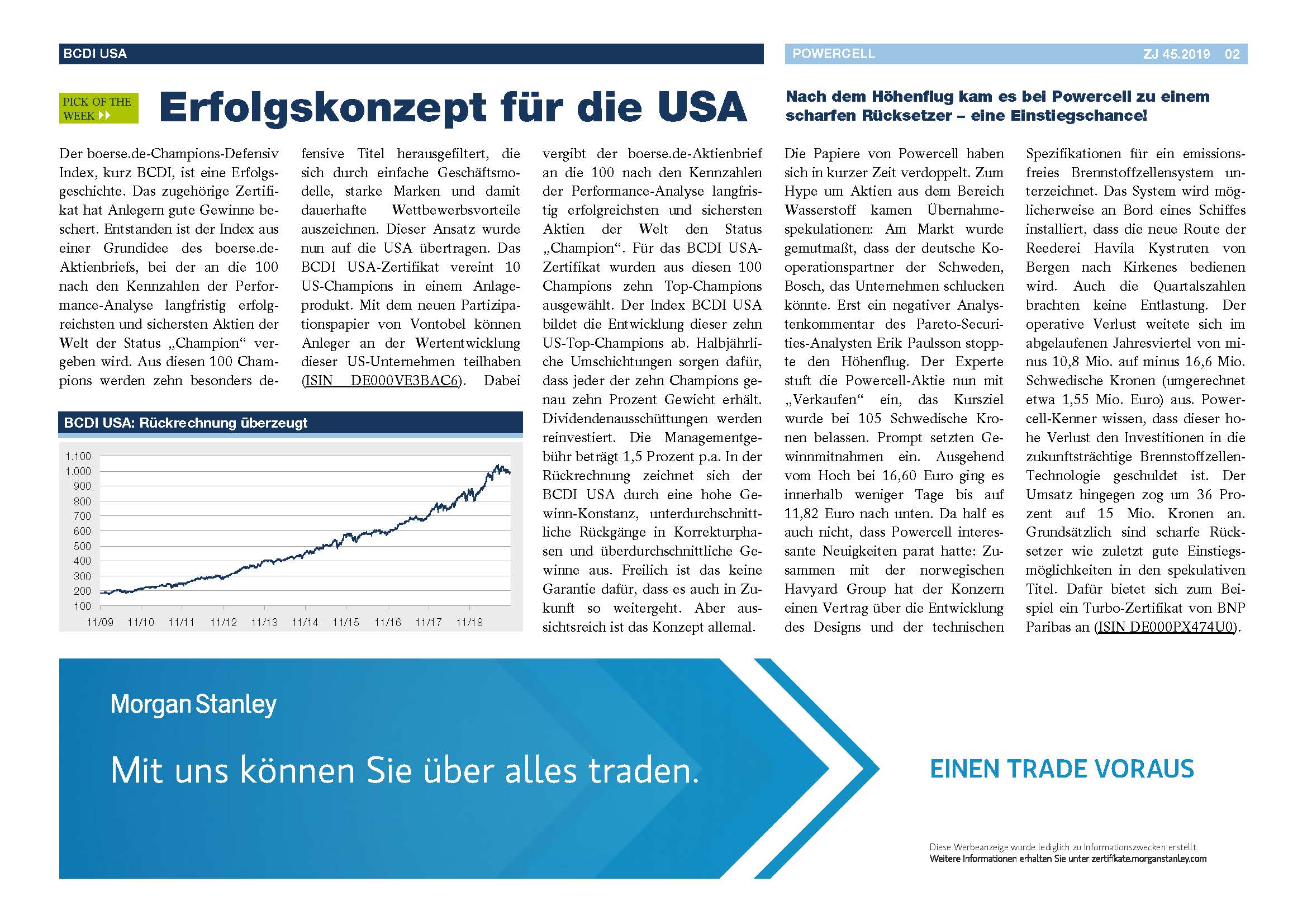 Zertifikate Journal BCDI USA